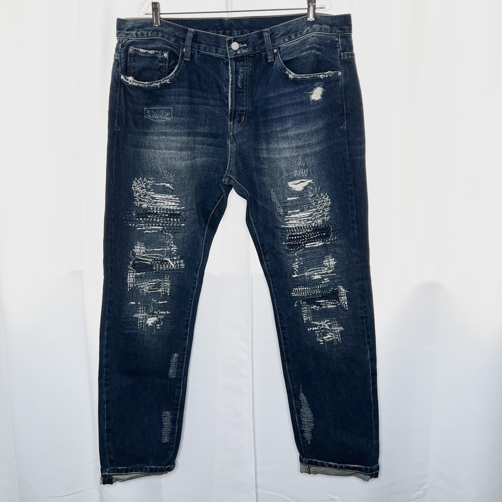 DOPE MEN’S  DISTRESSED STRAIGHT LEG JEAN’S